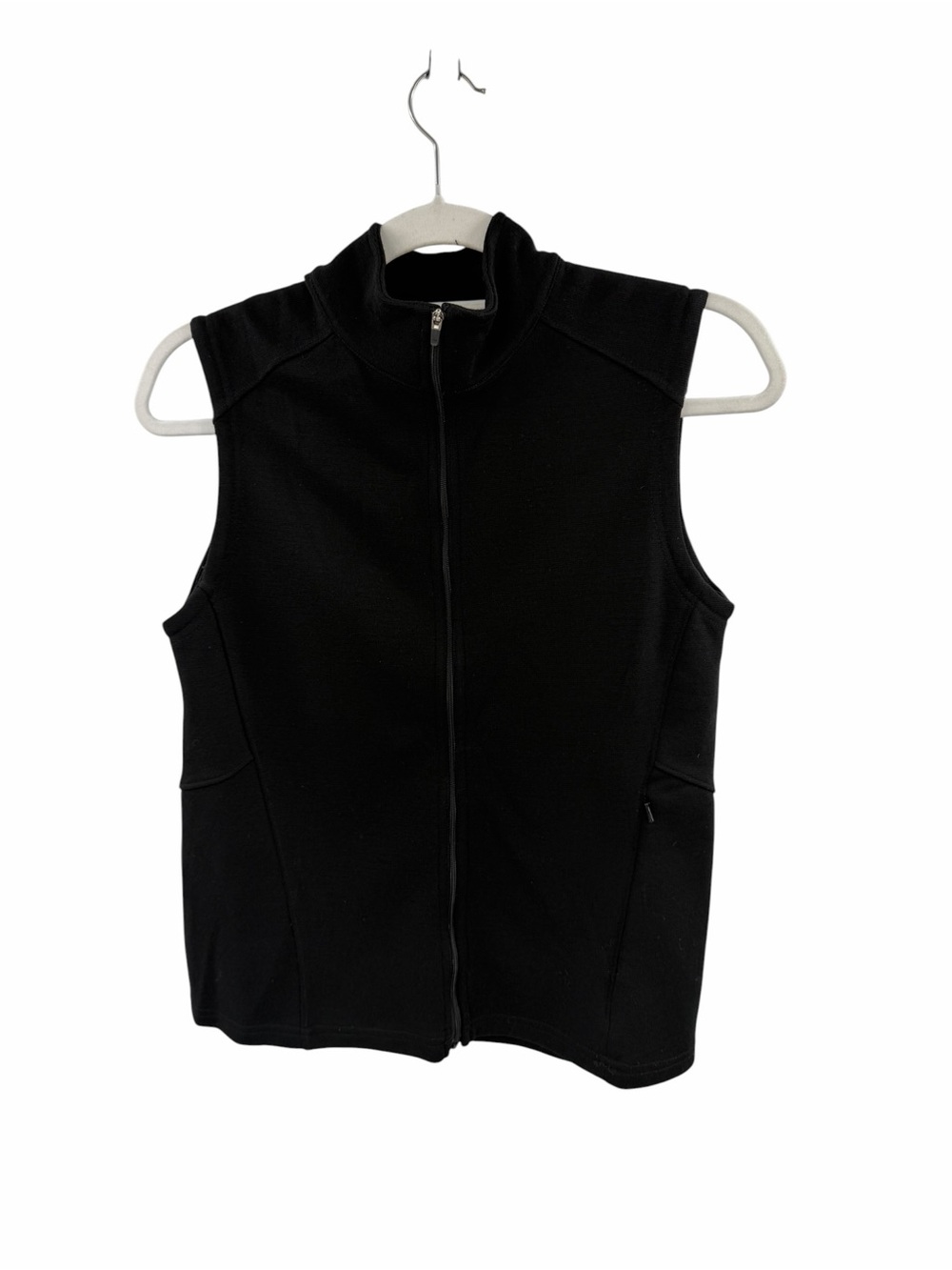Ibex 100% merino wool Women’s medium Black Zip-Front Vest